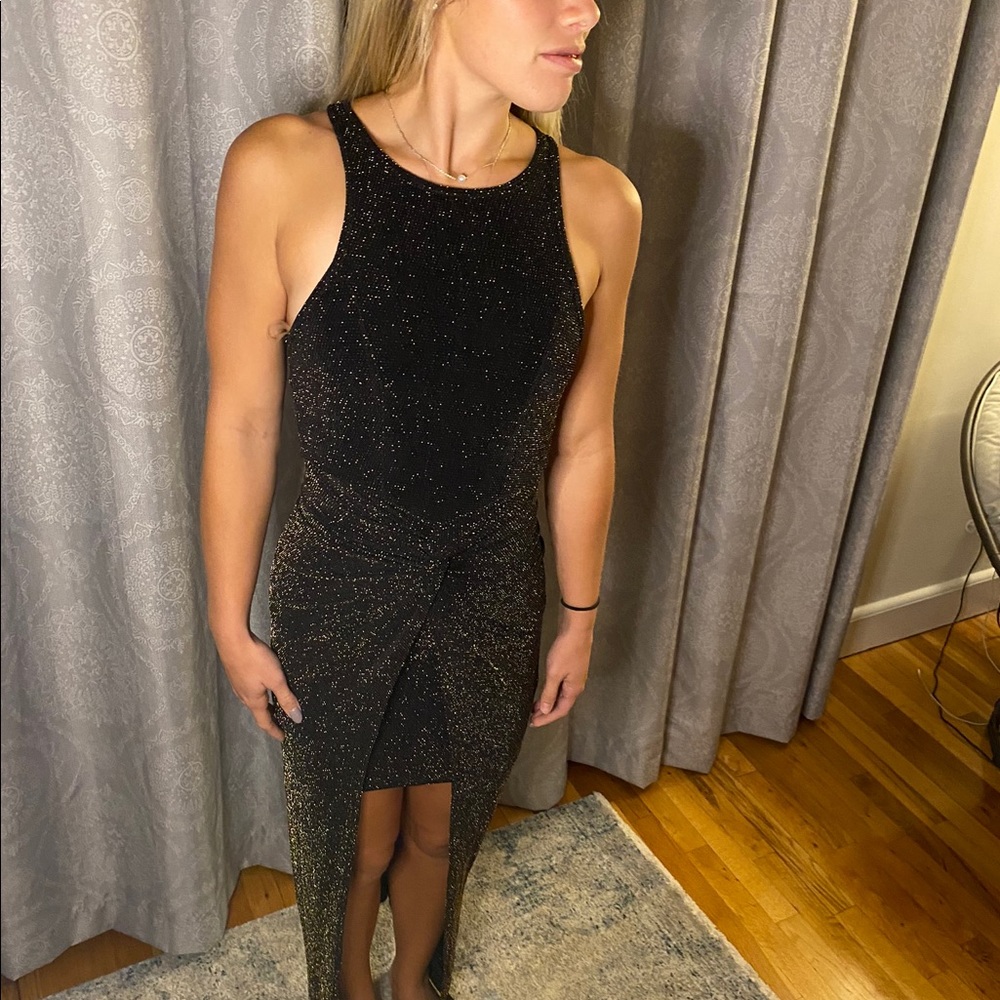 Black Dress W/ Gold Sparkles